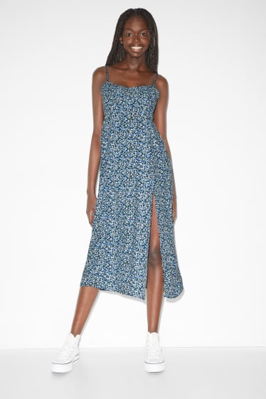 Damen - CLOCKHOUSE - Kleid - geblümt - blau