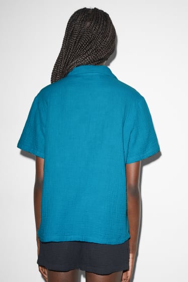 Donna - CLOCKHOUSE - blusa - petrolio