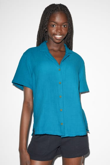 Donna - CLOCKHOUSE - blusa - petrolio