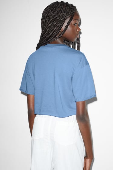 Damen - CLOCKHOUSE - Crop T-Shirt - blau