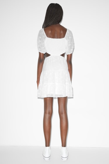 Damen - CLOCKHOUSE - Fit & Flare Kleid - weiss
