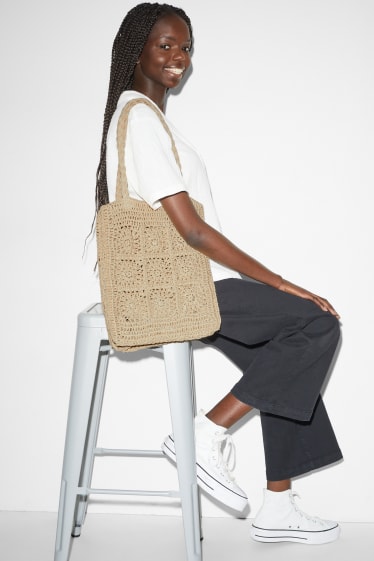Femmes - CLOCKHOUSE - Sac de paille - beige