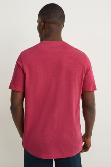 Heren - T-shirt - donker rose