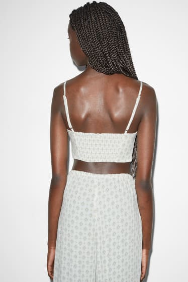 Damen - CLOCKHOUSE - Crop Top - cremeweiss