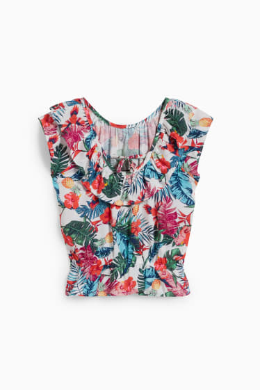 Kinder Mädchen - Bluse - geblümt - bunt