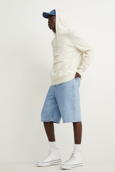 Men - Denim shorts - denim-light blue