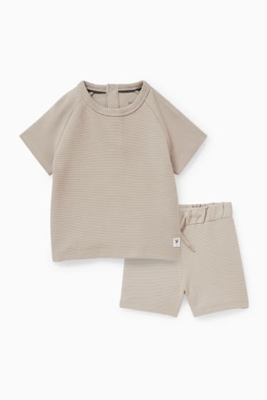 Babys - Baby-Outfit - 2 teilig - grau