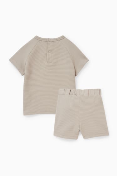 Babys - Baby-Outfit - 2 teilig - grau