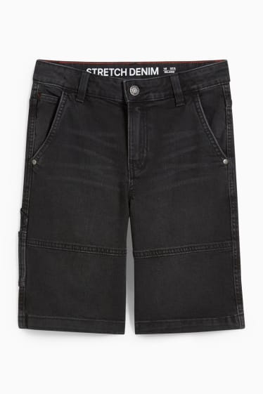 Children - Denim shorts - denim-dark gray