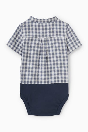 Bébés garçons - Body pour bébé - à carreaux - bleu foncé