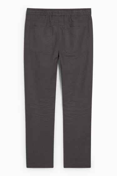 Enfants garçons - Pantalon - lin mélangé - gris foncé