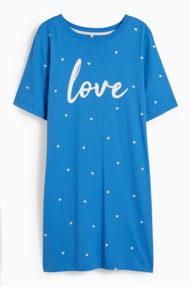 Damen - Bigshirt - blau
