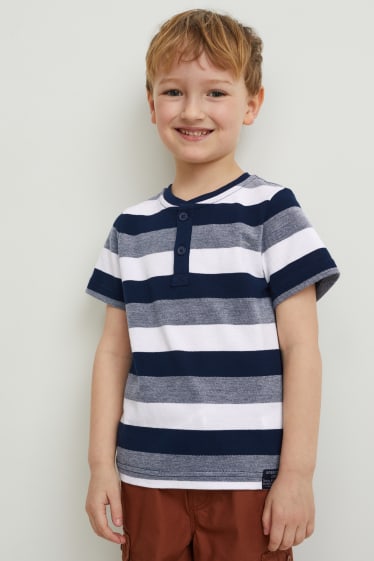 Bambini - T-shirt - a righe - blu scuro