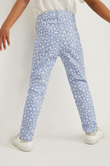 Kinderen: meisjes - Set van 2 - jegging - wit / blauw