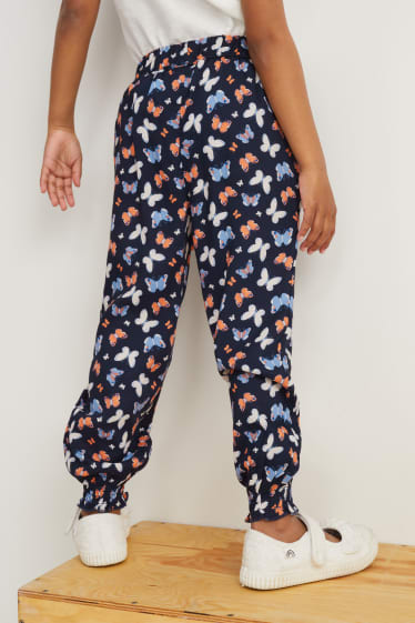 Enfants - Pantalon - à motif - bleu foncé