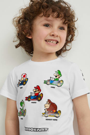 Children - Mario Kart - short sleeve T-shirt - white