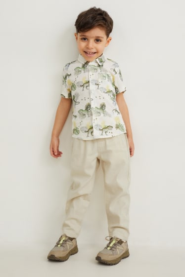 Bambini - Pantaloni - misto lino - bianco crema