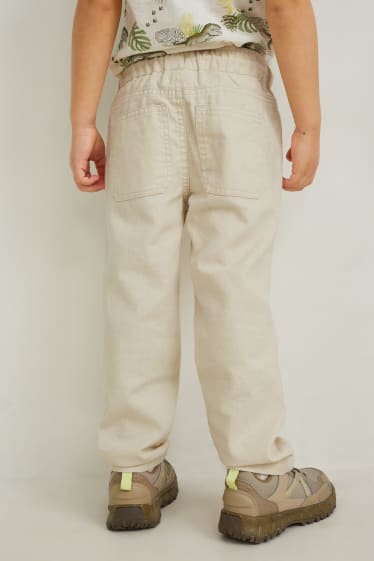 Children - Trousers - linen blend - cremewhite