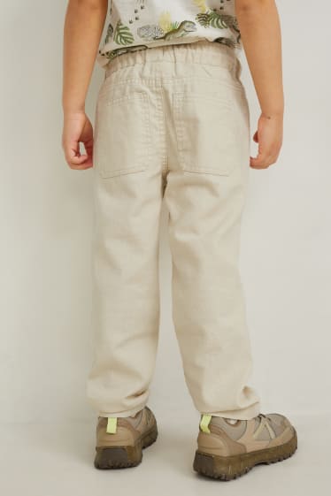 Bambini - Pantaloni - misto lino - bianco crema