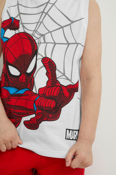 Nen/a - Paquet de 2 - Spiderman - samarreta sense mànigues - blanc