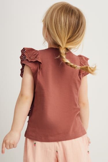 Kinderen: meisjes - T-shirt - bruin