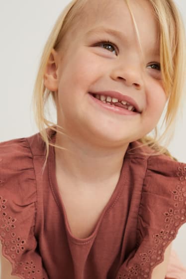 Kinderen: meisjes - T-shirt - bruin