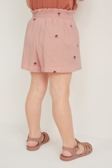 Kinder - Shorts - gemustert - rosa