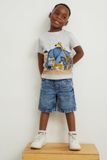 Kinderen - Set van 3 - T-shirt - licht grijs-mix