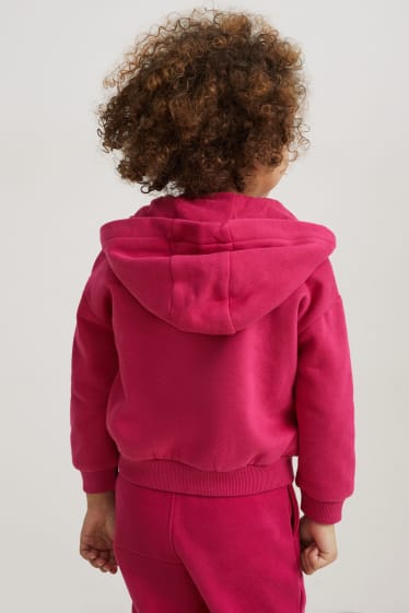 Dzieci - Rozpinana bluza z kapturem - różowy