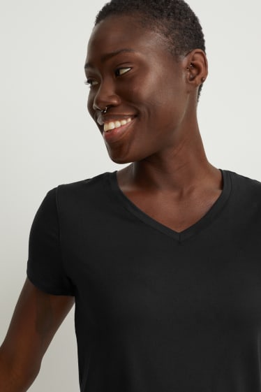 Damen - Funktions-Shirt - 4 Way Stretch - schwarz