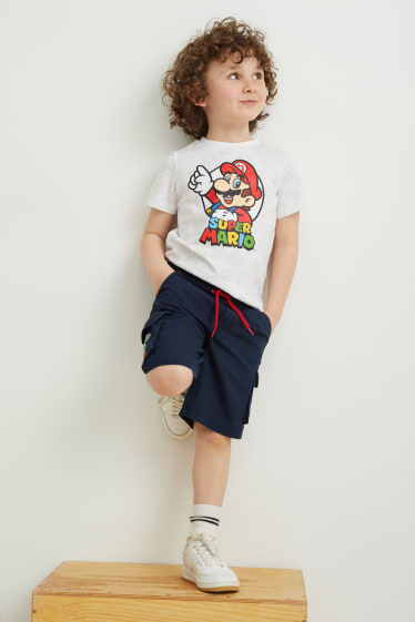 Kinderen - Super Mario - cargoshort - donkerblauw