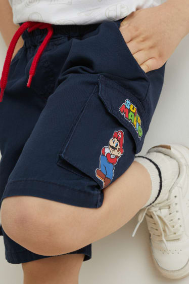 Nen - Super Mario - Pantalons curts cargo - blau fosc