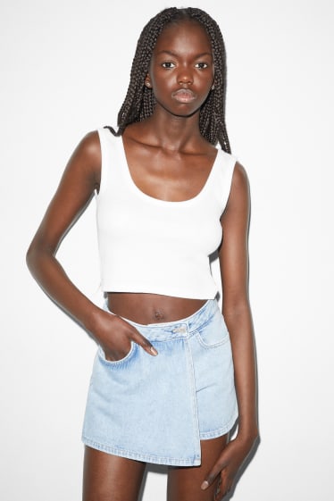 Women - CLOCKHOUSE - cropped top - white