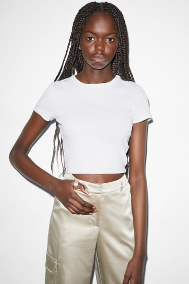 Dona - Top crop - blanc