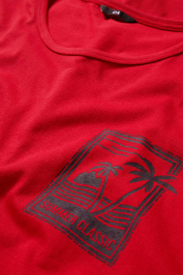 Heren - Tanktop - donkerrood