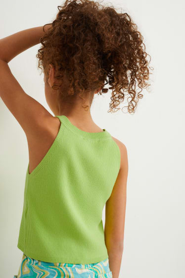 Enfants filles - Top en maille - vert clair