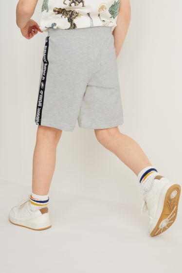 Kinderen - Set van 2 - Jurassic World - sweatshort - licht grijs-mix