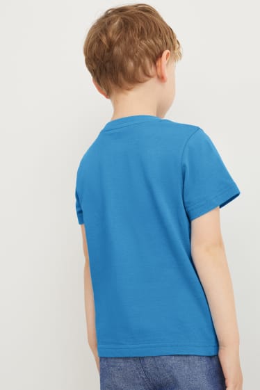 Enfants garçons - Lot de 2 - dinosaures - T-shirts - bleu clair