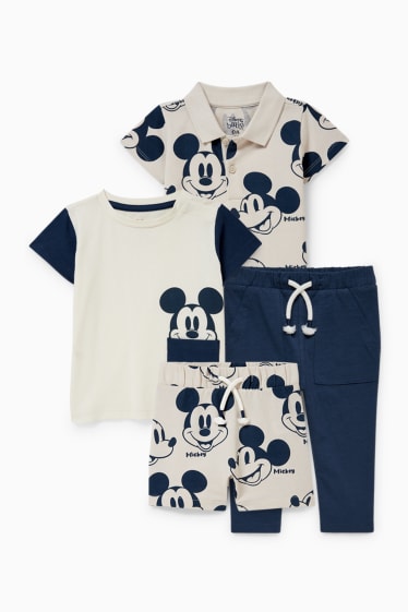 Miminka - Mickey Mouse - outfit pro miminka - 4dílný - krémově bílá