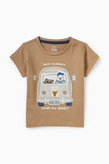 Babys - Baby-Kurzarmshirt - beige