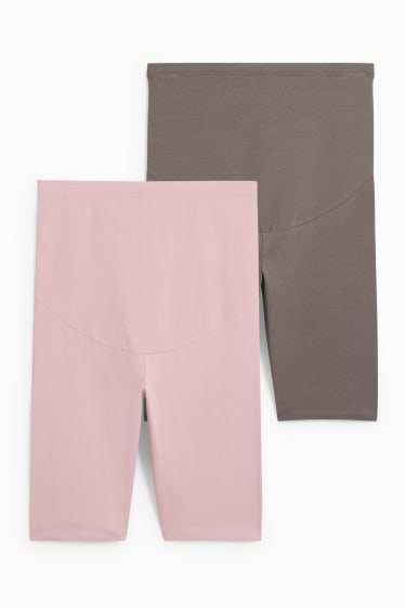 Damen - Multipack 2er - Umstands-Radlerhose - pink