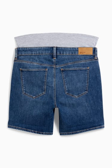 Damen - Umstandsjeans - Jeans-Shorts - LYCRA® - jeansblau