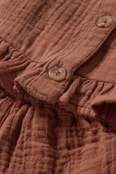 Copii - Fete - Set - top și pantaloni scurți - 2 piese - maro închis