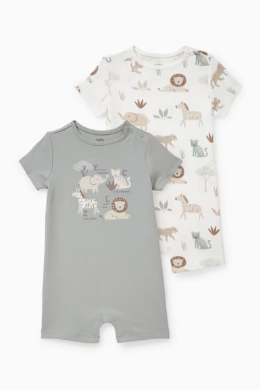 Neonati - Confezione da 2 - pigiama per neonati - bianco crema