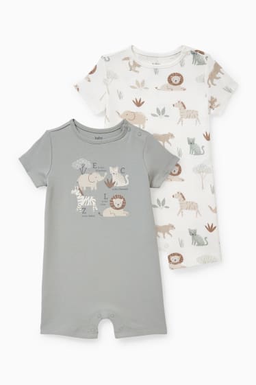 Unisexe - Lot de 2 - pyjamas pour bébé - blanc crème