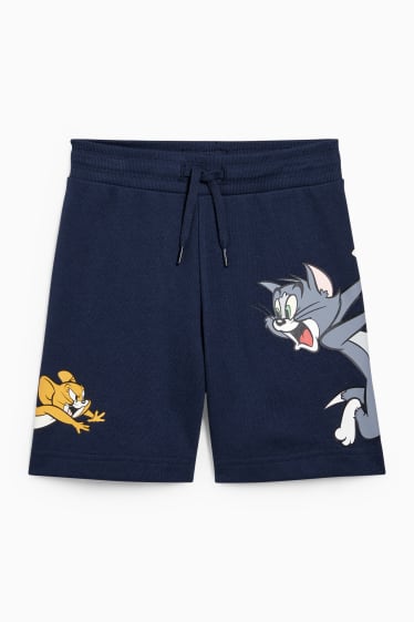 Kinderen: jongens - Tom & Jerry - sweatshort - donkerblauw