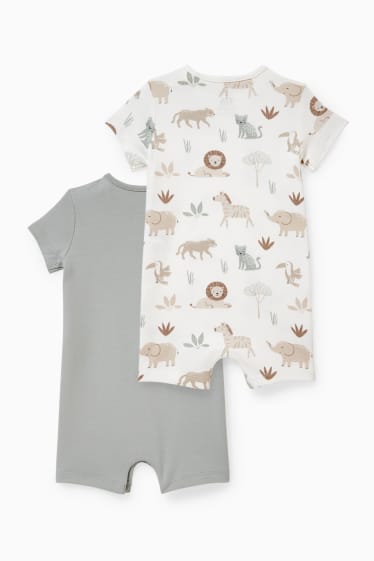 Unisexe - Lot de 2 - pyjamas pour bébé - blanc crème
