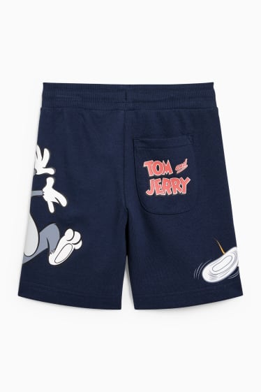 Enfants - Tom et Jerry - short en molleton - bleu foncé