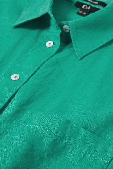 Femmes - Chemisier en lin - vert clair