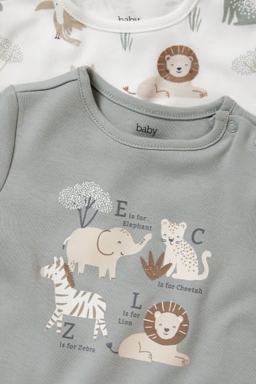 Bébés - Lot de 2 - pyjamas pour bébé - blanc crème